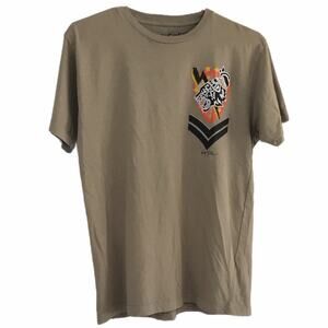 Ring of Fire Tiger Bomb Squad Logo Tee Small Olive